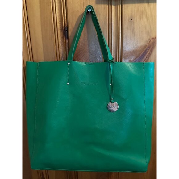 Pulicati Leather Tote green bag - Picture 3 of 15